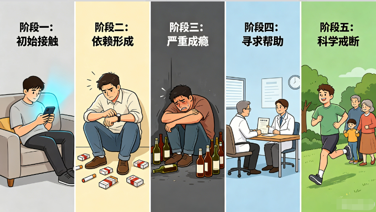 被忽视的成瘾之路：从 "只是试试" 到 "无法回头" 的 5 个阶段